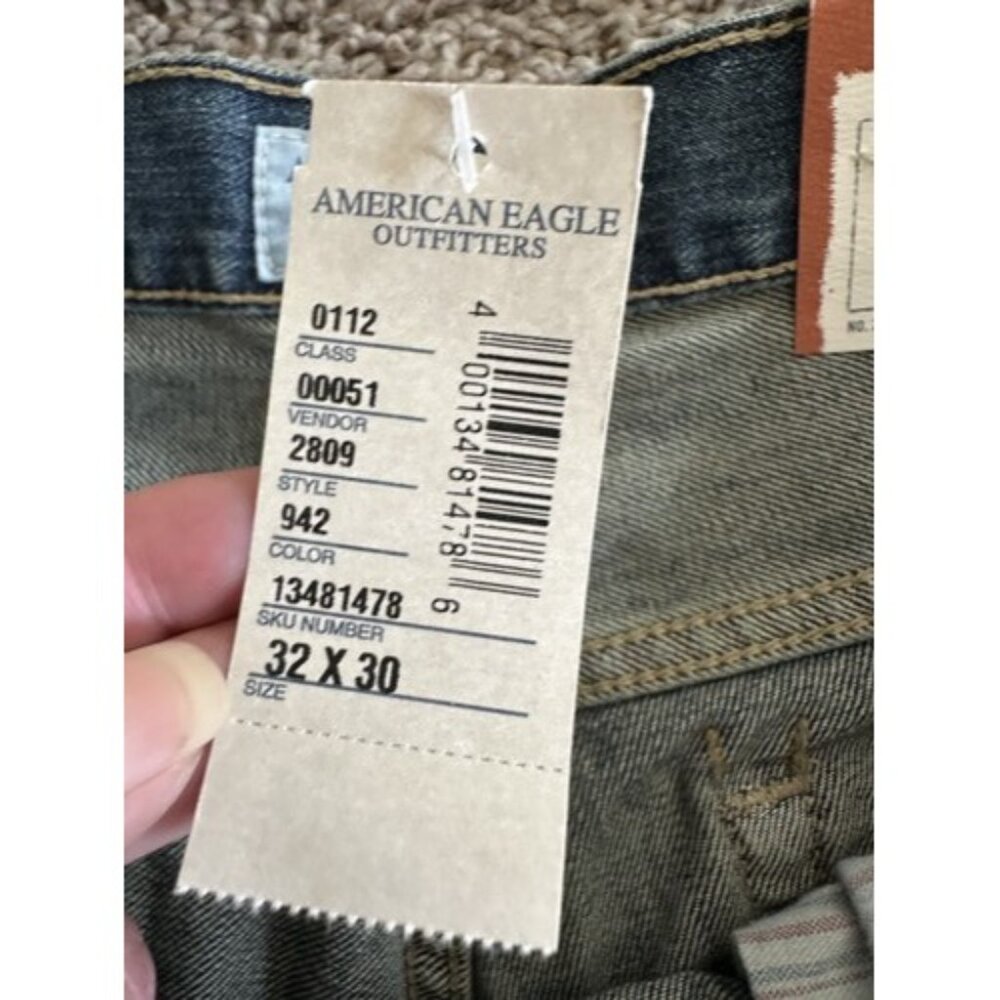 American Eagle Loose Fit Souple Straight Leg Men's Size 32x30 Y2K 2000s New - Picture 8 of 12